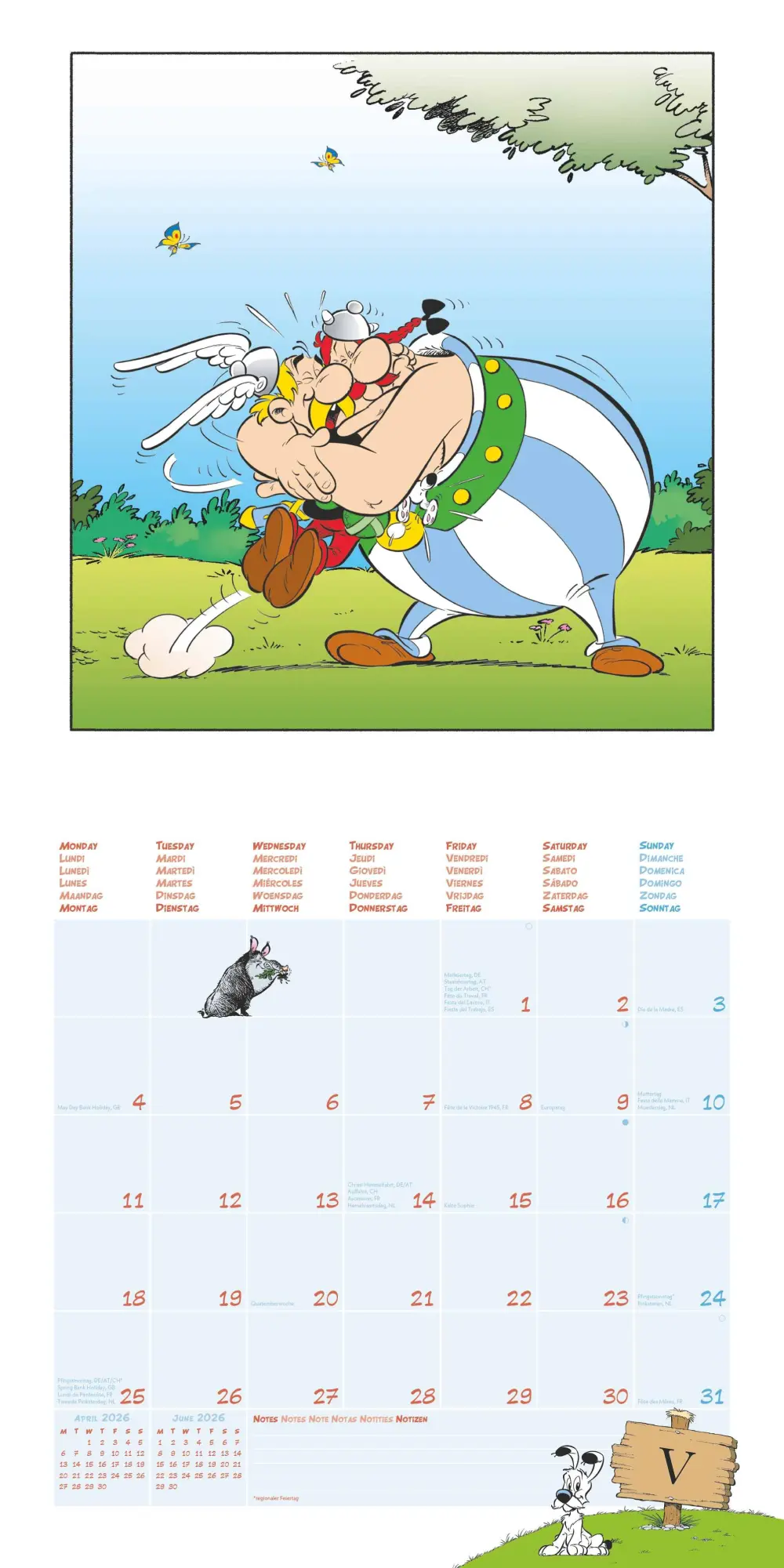 Bild: 4069095008175 | Asterix 2026 - Wand-Kalender - Broschüren-Kalender - 30x30 - 30x60...