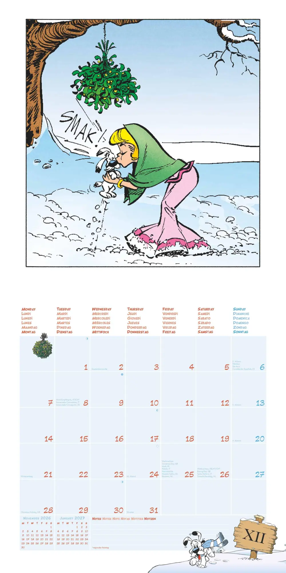Bild: 4069095008175 | Asterix 2026 - Wand-Kalender - Broschüren-Kalender - 30x30 - 30x60...