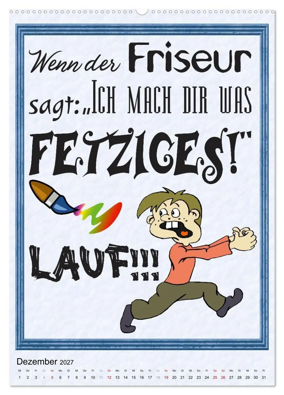 Bild: 9783569488175 | Friseur-Sprüche (hochwertiger Premium Wandkalender 2027 DIN A2...