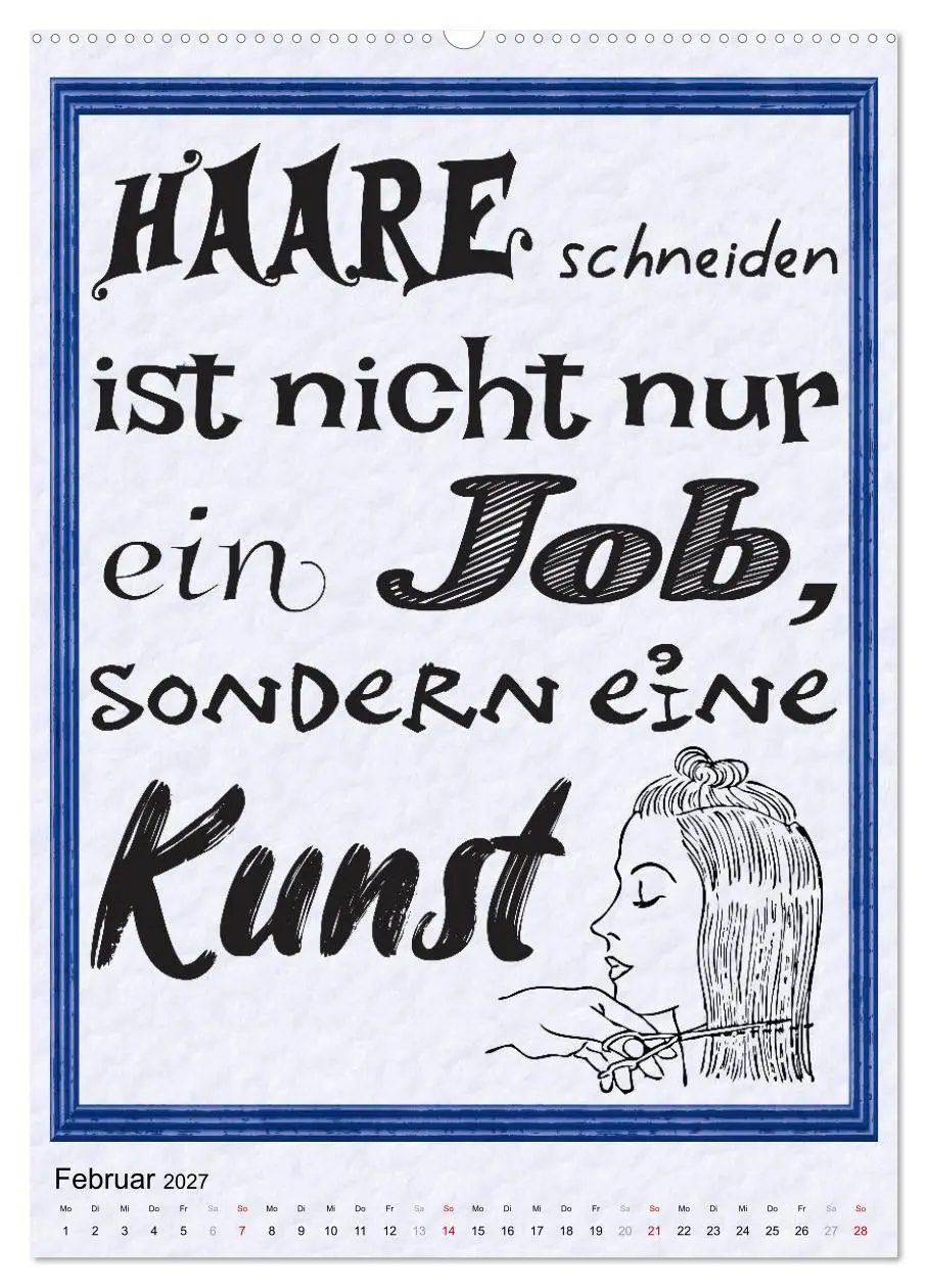 Bild: 9783569488175 | Friseur-Sprüche (hochwertiger Premium Wandkalender 2027 DIN A2...
