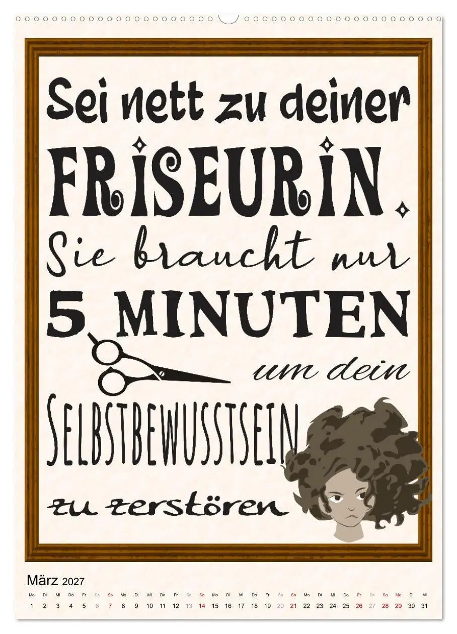 Bild: 9783569488175 | Friseur-Sprüche (hochwertiger Premium Wandkalender 2027 DIN A2...