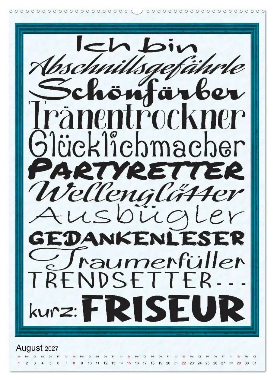 Bild: 9783569488175 | Friseur-Sprüche (hochwertiger Premium Wandkalender 2027 DIN A2...