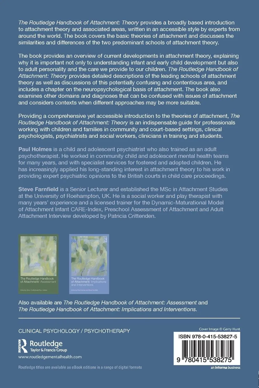 Rückseite: 9780415538275 | The Routledge Handbook of Attachment | Theory | Paul Holmes (u. a.)