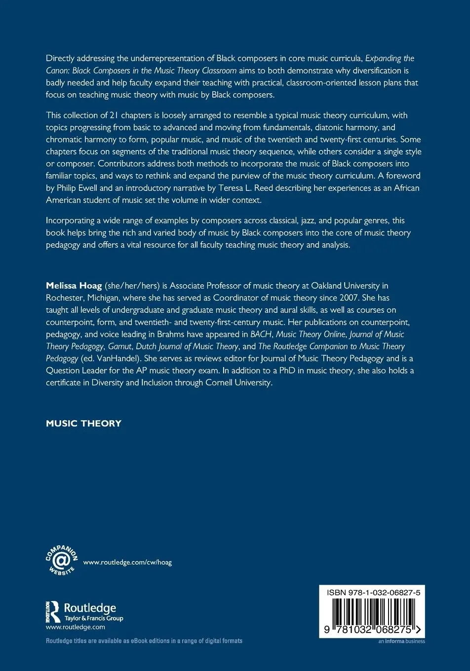 Rückseite: 9781032068275 | Expanding the Canon | Black Composers in the Music Theory Classroom