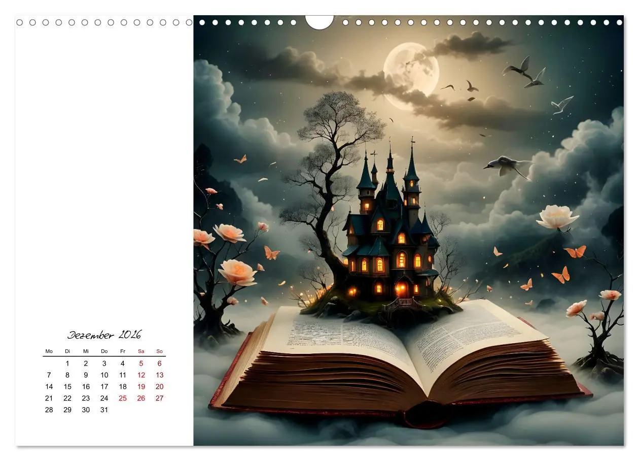 Bild: 9783457368275 | Fantastische surreale Bücherwelten (Wandkalender 2026 DIN A3 quer),...