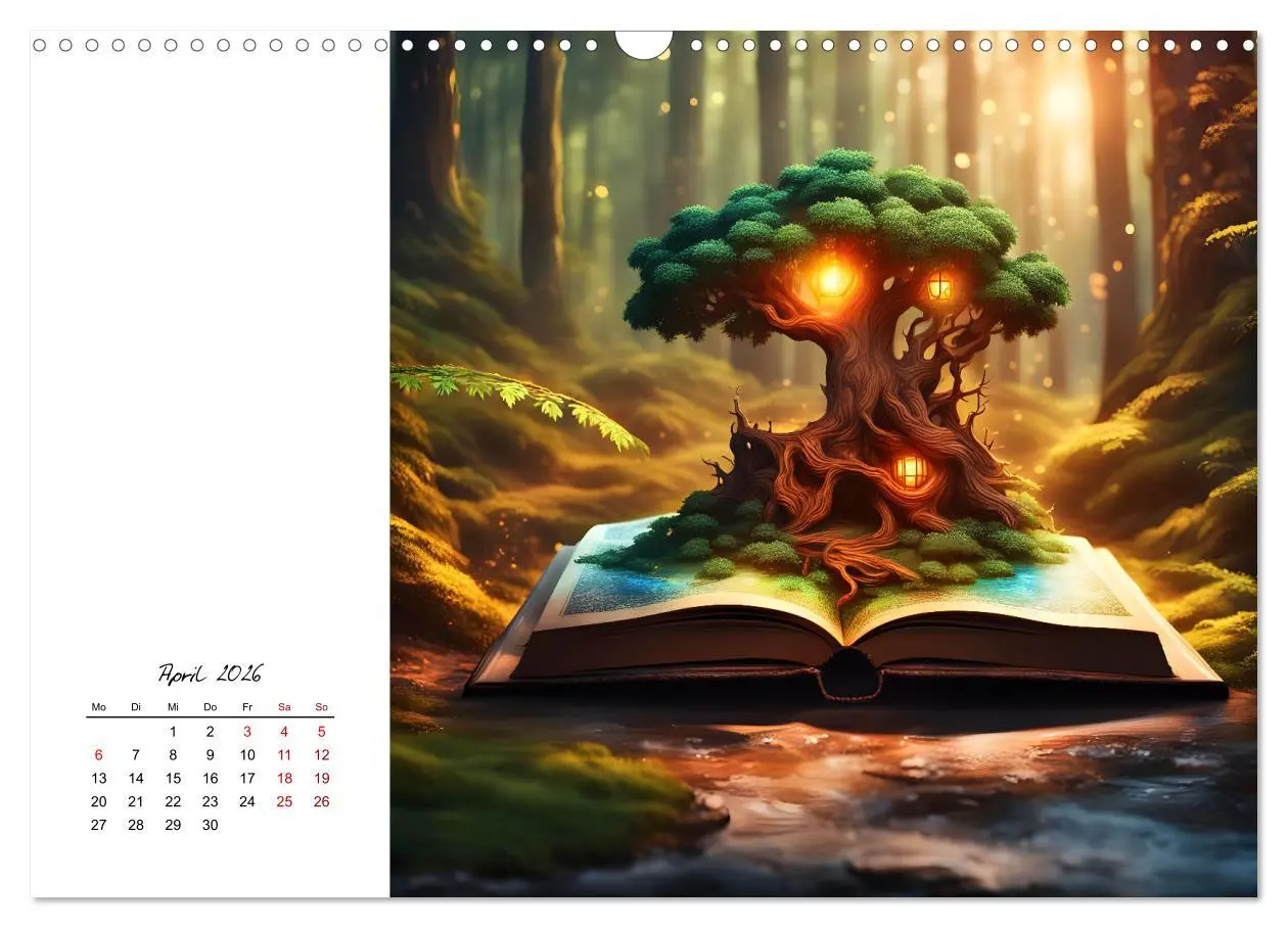 Bild: 9783457368275 | Fantastische surreale Bücherwelten (Wandkalender 2026 DIN A3 quer),...