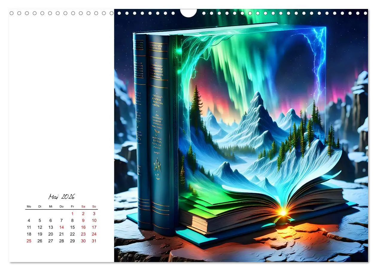 Bild: 9783457368275 | Fantastische surreale Bücherwelten (Wandkalender 2026 DIN A3 quer),...