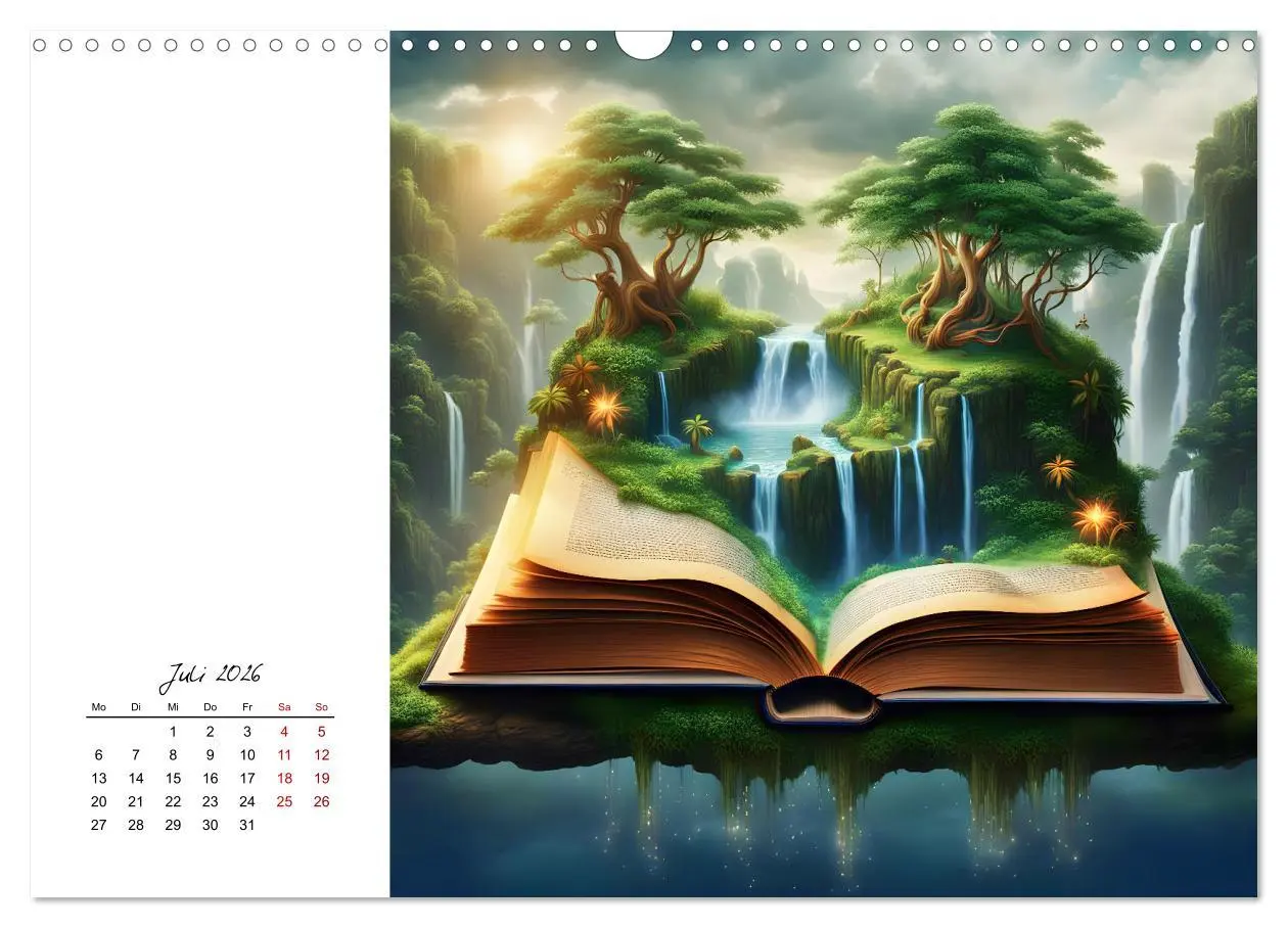Bild: 9783457368275 | Fantastische surreale Bücherwelten (Wandkalender 2026 DIN A3 quer),...