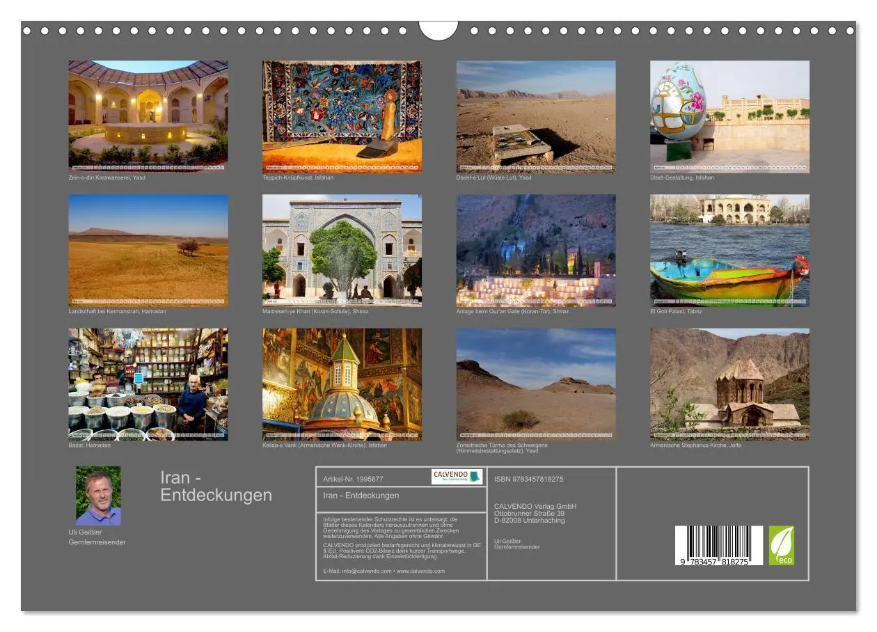 Bild: 9783457818275 | Iran - Entdeckungen (Wandkalender 2026 DIN A3 quer), CALVENDO...