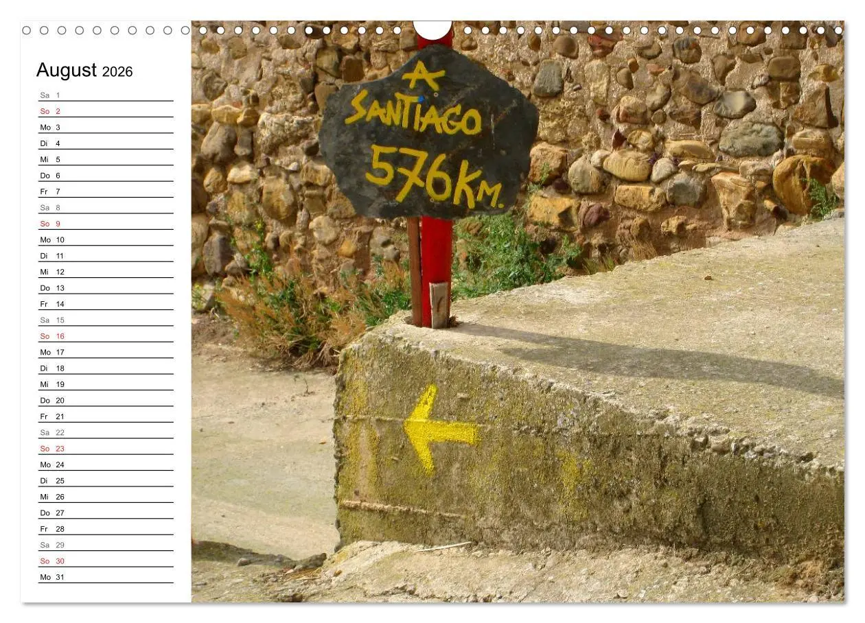 Bild: 9783457988275 | Jakobsweg - Camino Frances (Wandkalender 2026 DIN A3 quer),...