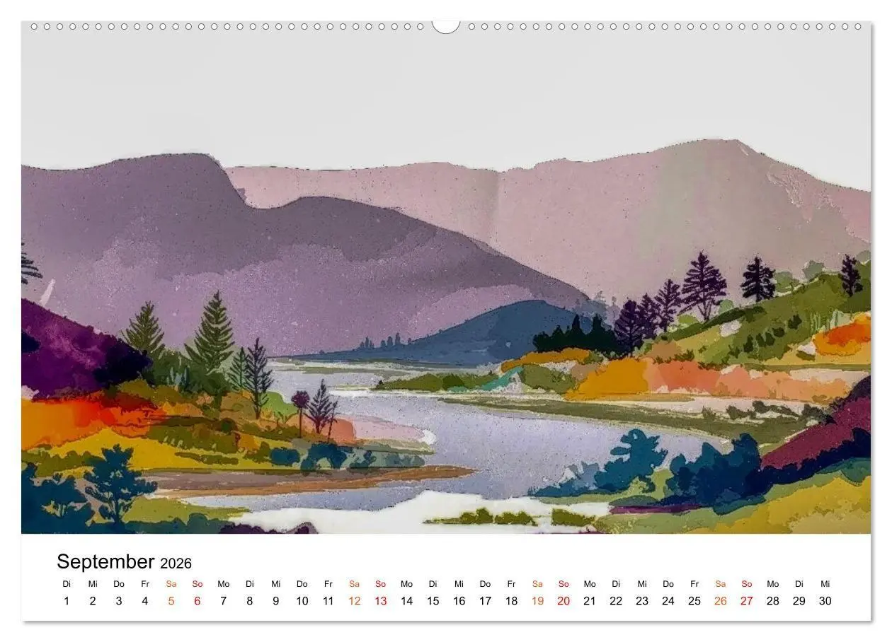 Bild: 9783516698275 | Kunst trifft Landschaft (Wandkalender 2026 DIN A2 quer), CALVENDO...