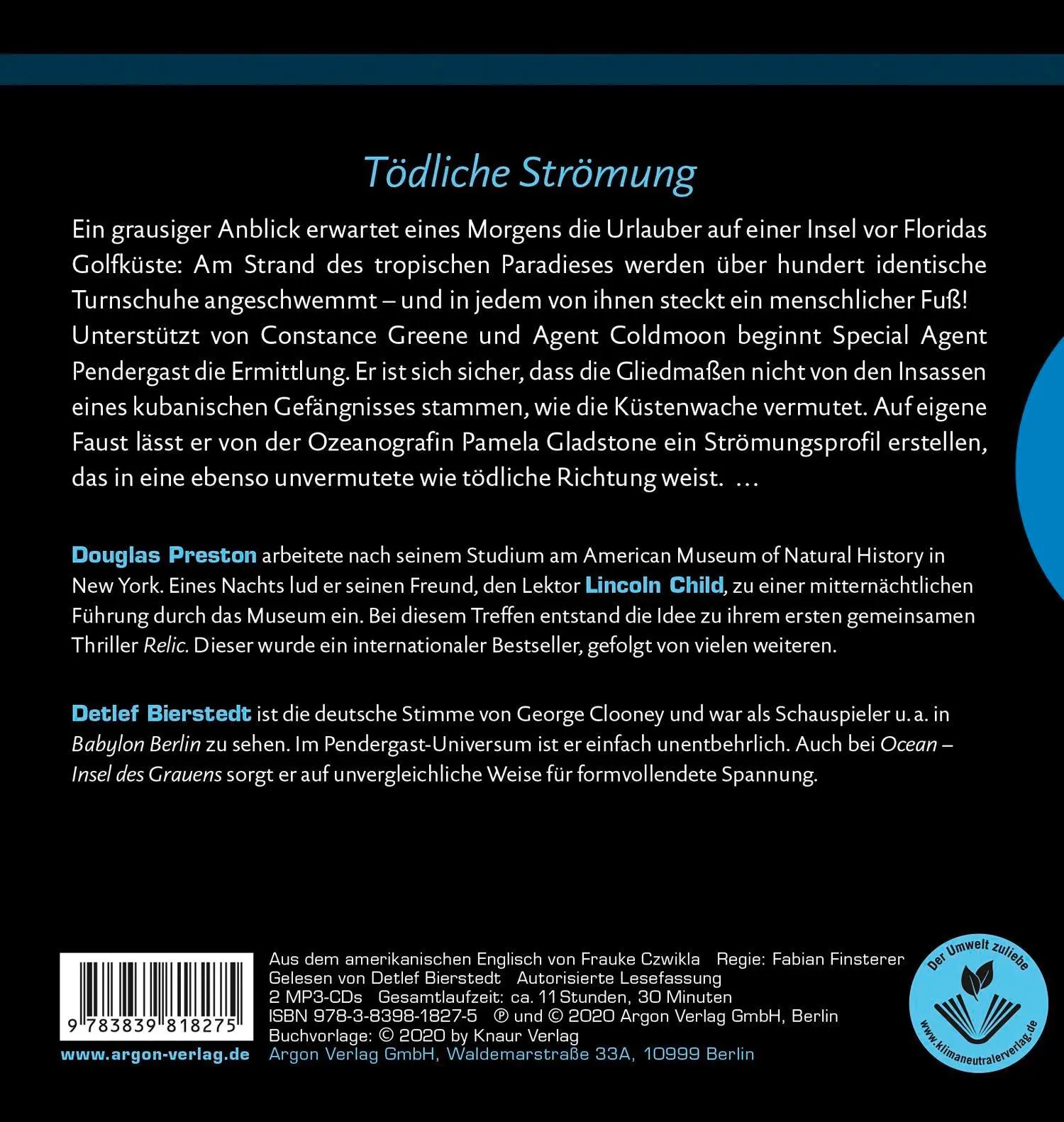 Rückseite: 9783839818275 | OCEAN - Insel des Grauens | Douglas Preston (u. a.) | MP3 | Deutsch