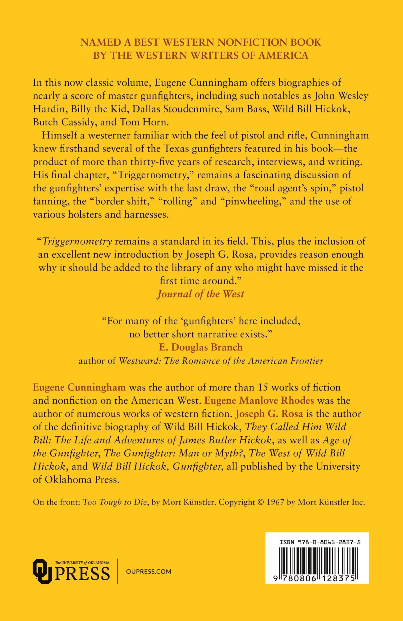 Rückseite: 9780806128375 | Triggernometry | A Gallery of Gunfighters | Eugene Cunningham | Buch