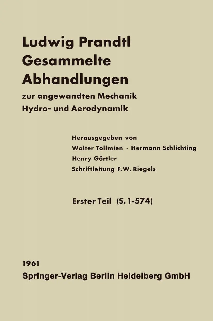 Cover: 9783662118375 | Ludwig Prandtl Gesammelte Abhandlungen | L. Prandtl | Taschenbuch
