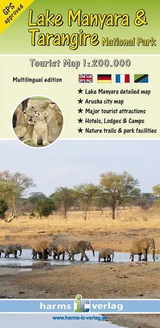 Cover: 9783927468375 | Lake Manyara &amp; Tarangire Nationalpark | (Land-)Karte | 1 S. | Deutsch