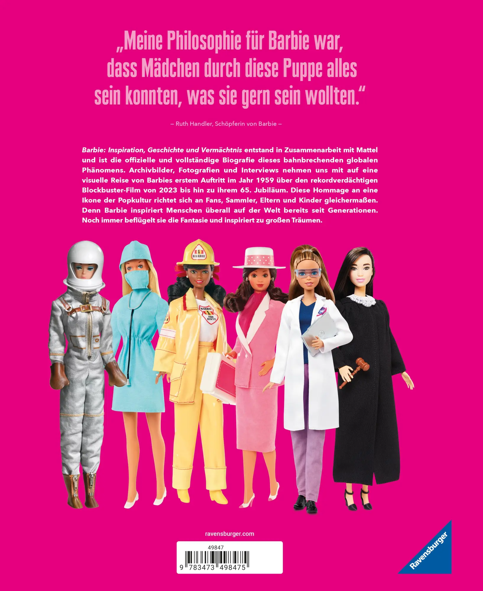 Rückseite: 9783473498475 | Barbie - Inspiration, Geschichte und Vermächtnis | Robin Gerber | Buch