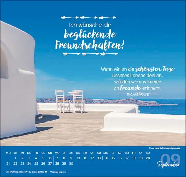 Bild: 9783731888475 | Die allerbesten Wünsche für dich 2026 | Verlag Korsch | Kalender