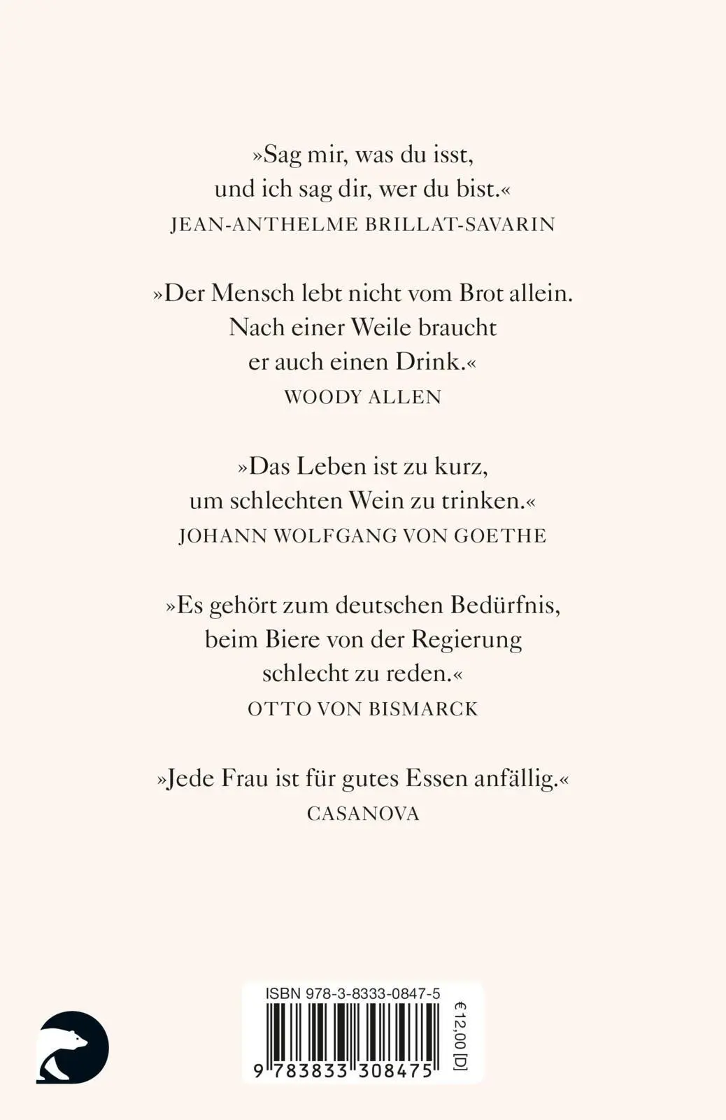 Rückseite: 9783833308475 | Schotts Sammelsurium Essen &amp; Trinken | Ben Schott | Taschenbuch | 2012