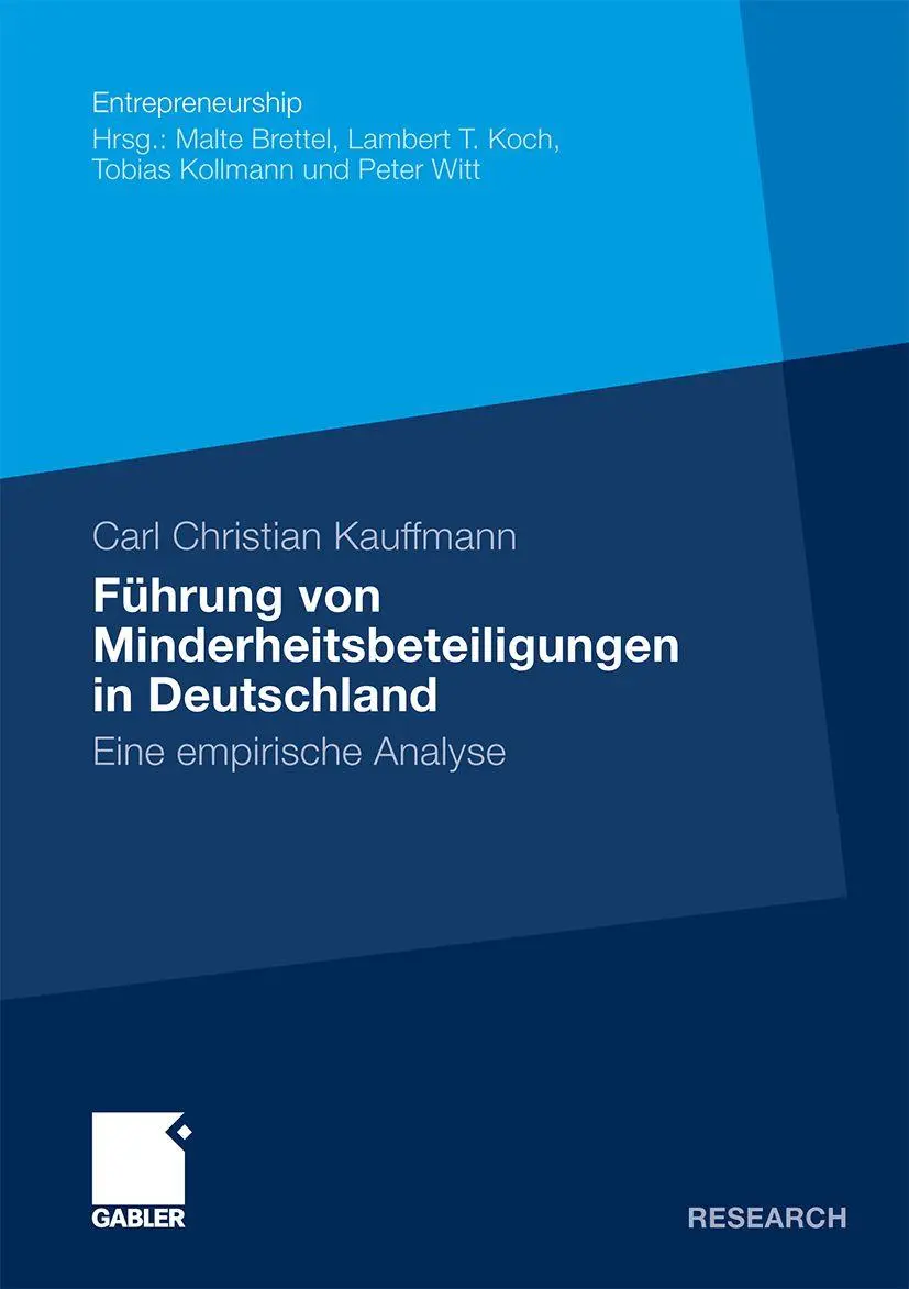 Cover: 9783834918475 | Führung von Minderheitsbeteiligungen in Deutschland | Kauffmann | Buch