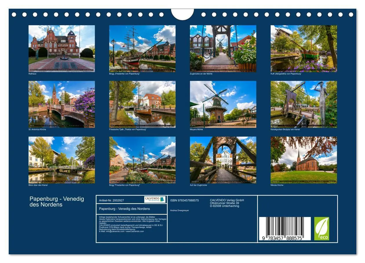 Bild: 9783457888575 | Papenburg - Venedig des Nordens (Wandkalender 2026 DIN A4 quer),...