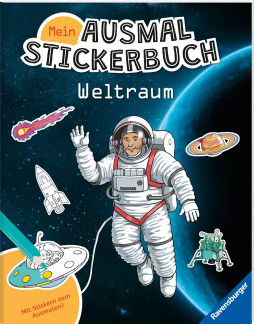 Bild: 9783473488575 | Mein Ausmalstickerbuch - Weltraum | Elena Bruns | Taschenbuch | 24 S.