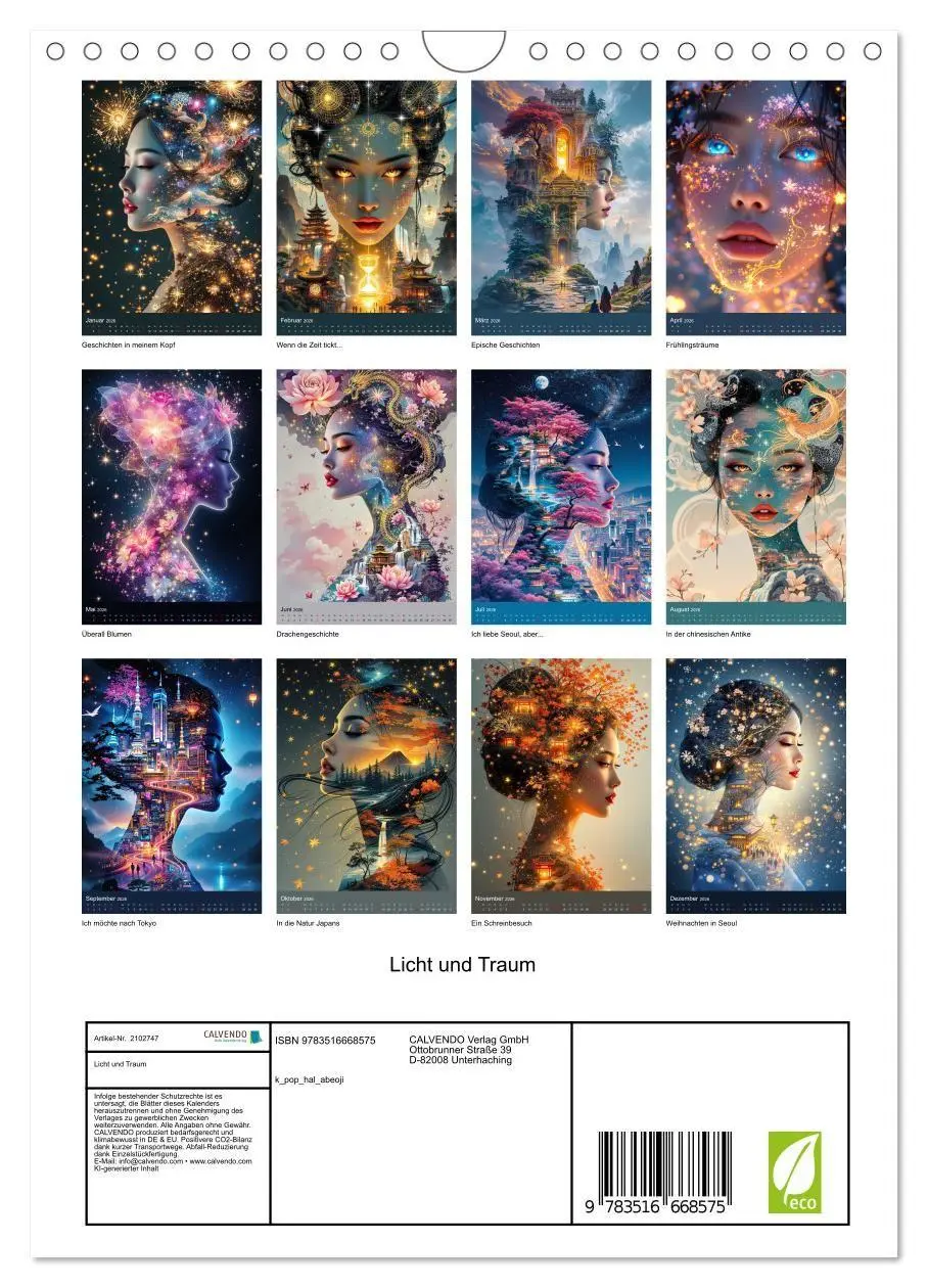 Bild: 9783516668575 | Licht und Traum (Wandkalender 2026 DIN A4 hoch), CALVENDO...