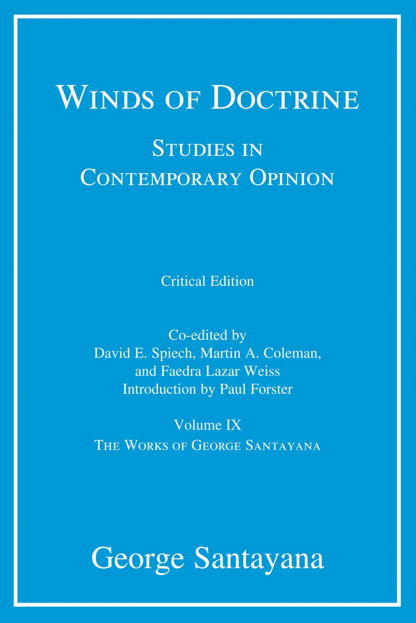 Cover: 9780262048675 | Winds of Doctrine, critical edition, Volume 9 | Spiech (u. a.) | Buch