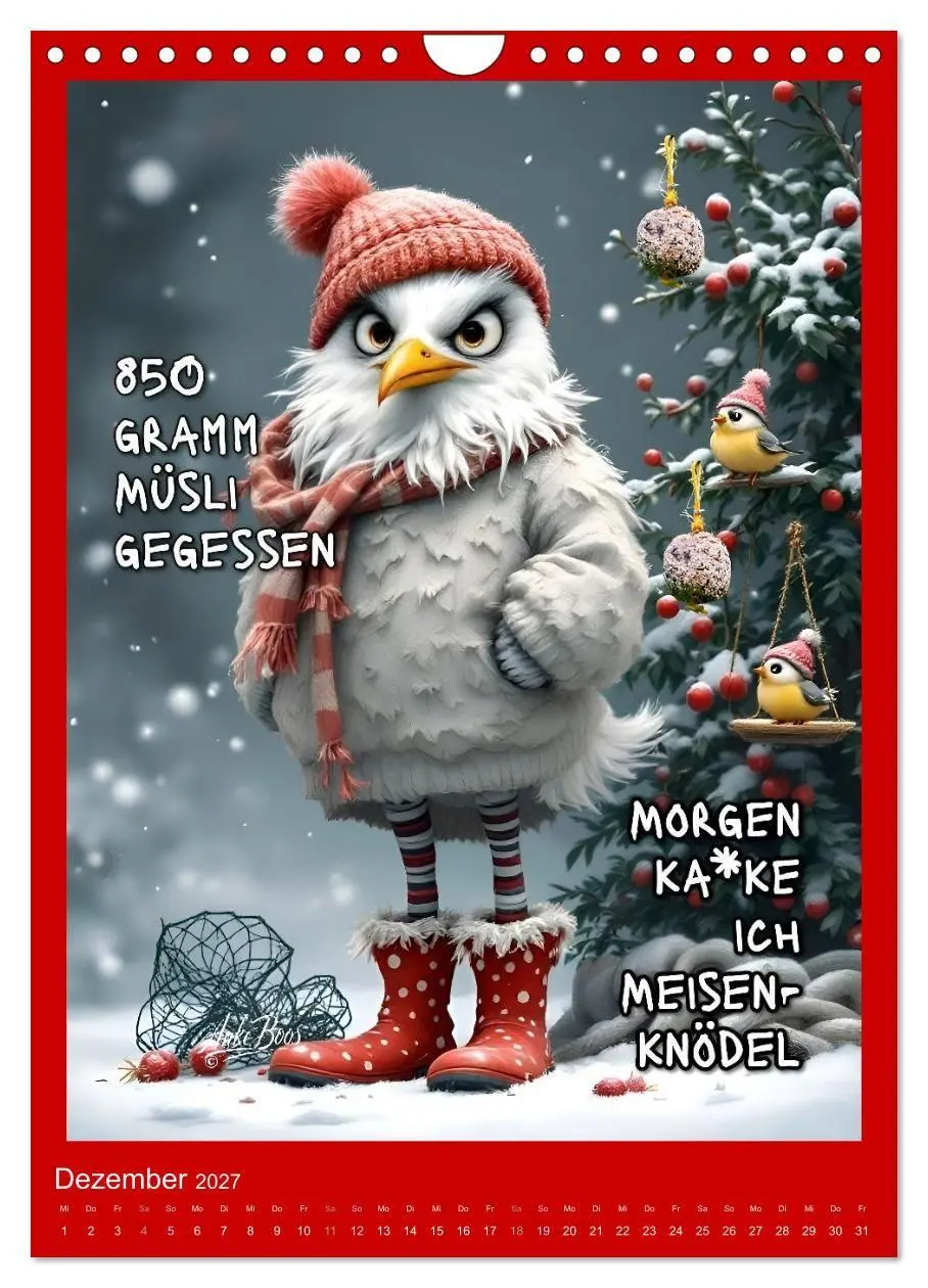 Bild: 9783594258675 | Böse Möwen - Kackkalender fürs Klo (Wandkalender 2027 DIN A4 hoch),...