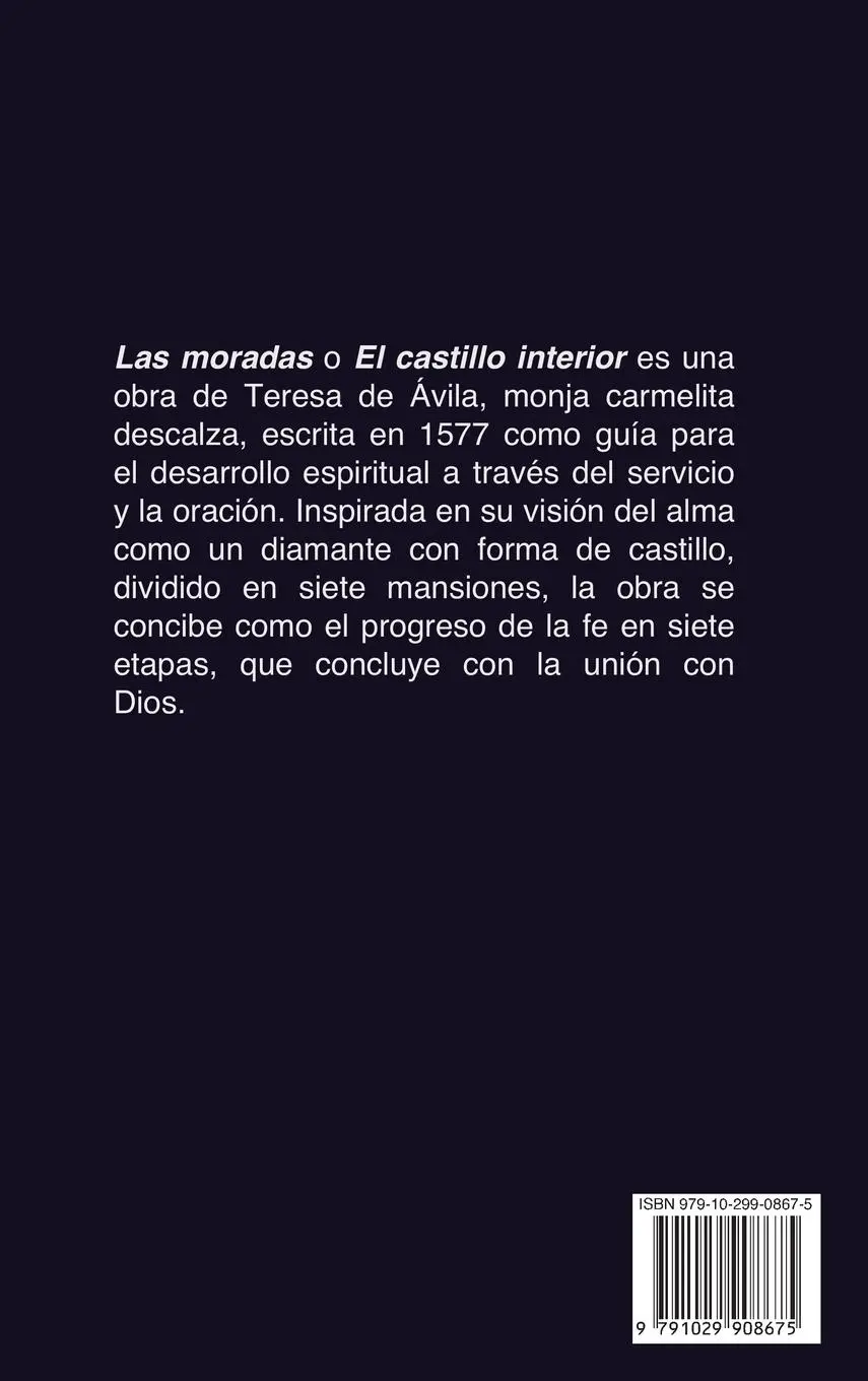 Rückseite: 9791029908675 | Las Moradas o el Castillo interior (Letra Grande) | Jesús | Buch