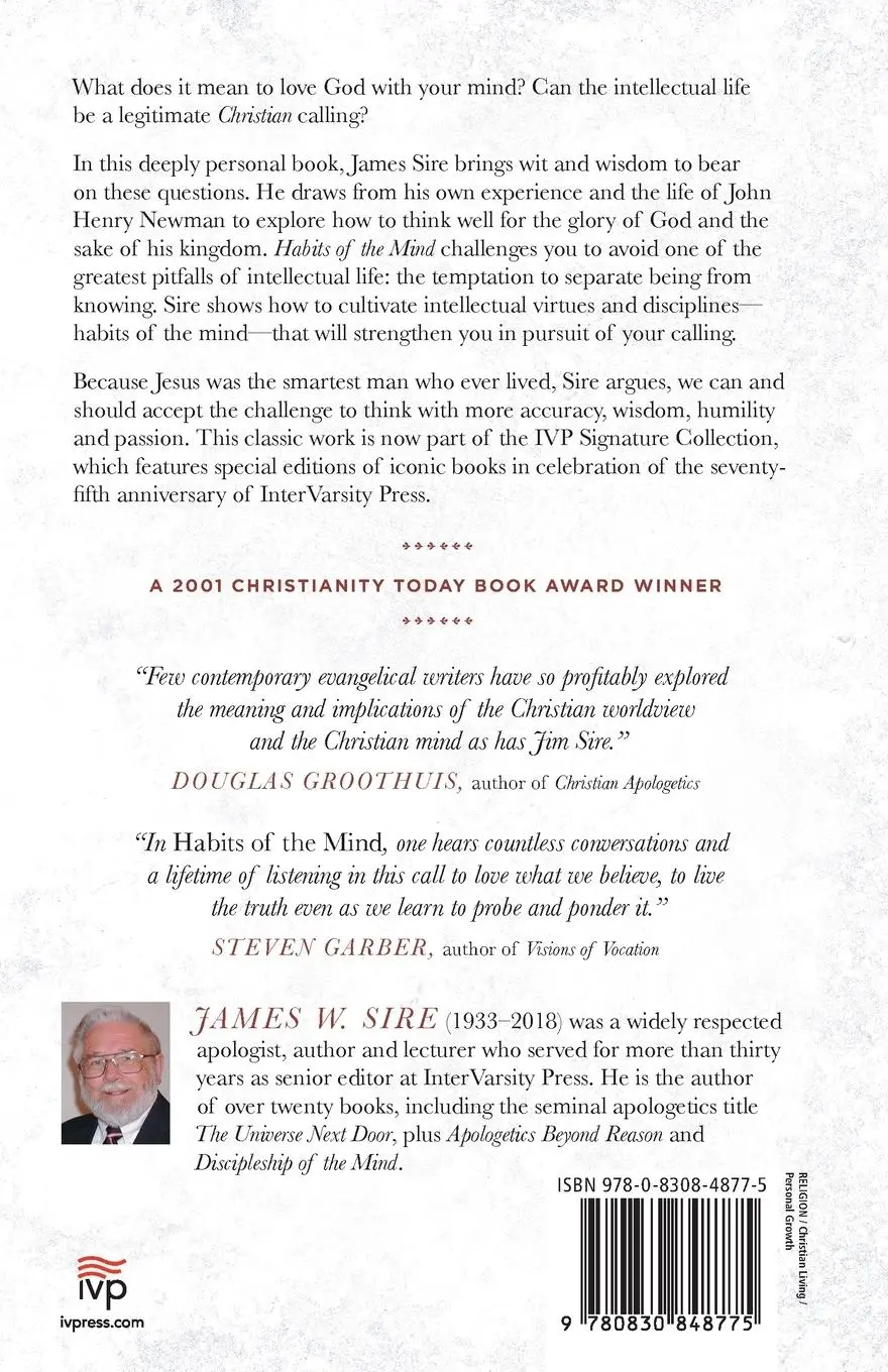 Rückseite: 9780830848775 | Habits of the Mind | Intellectual Life as a Christian Calling | Sire