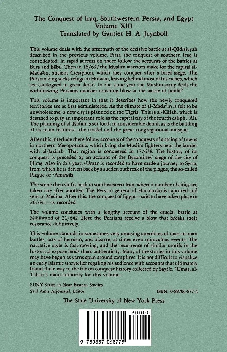 Rückseite: 9780887068775 | The History of al-¿abar¿ Vol. 13 | Taschenbuch | Englisch | 1989
