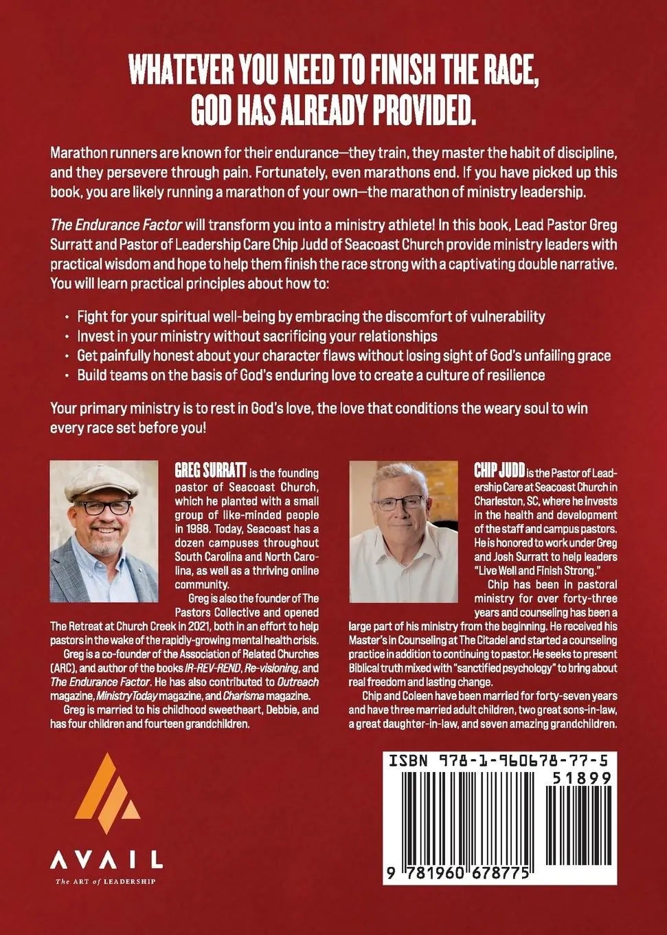 Rückseite: 9781960678775 | The Endurance Factor | Greg Surratt | Taschenbuch | Paperback | 2023