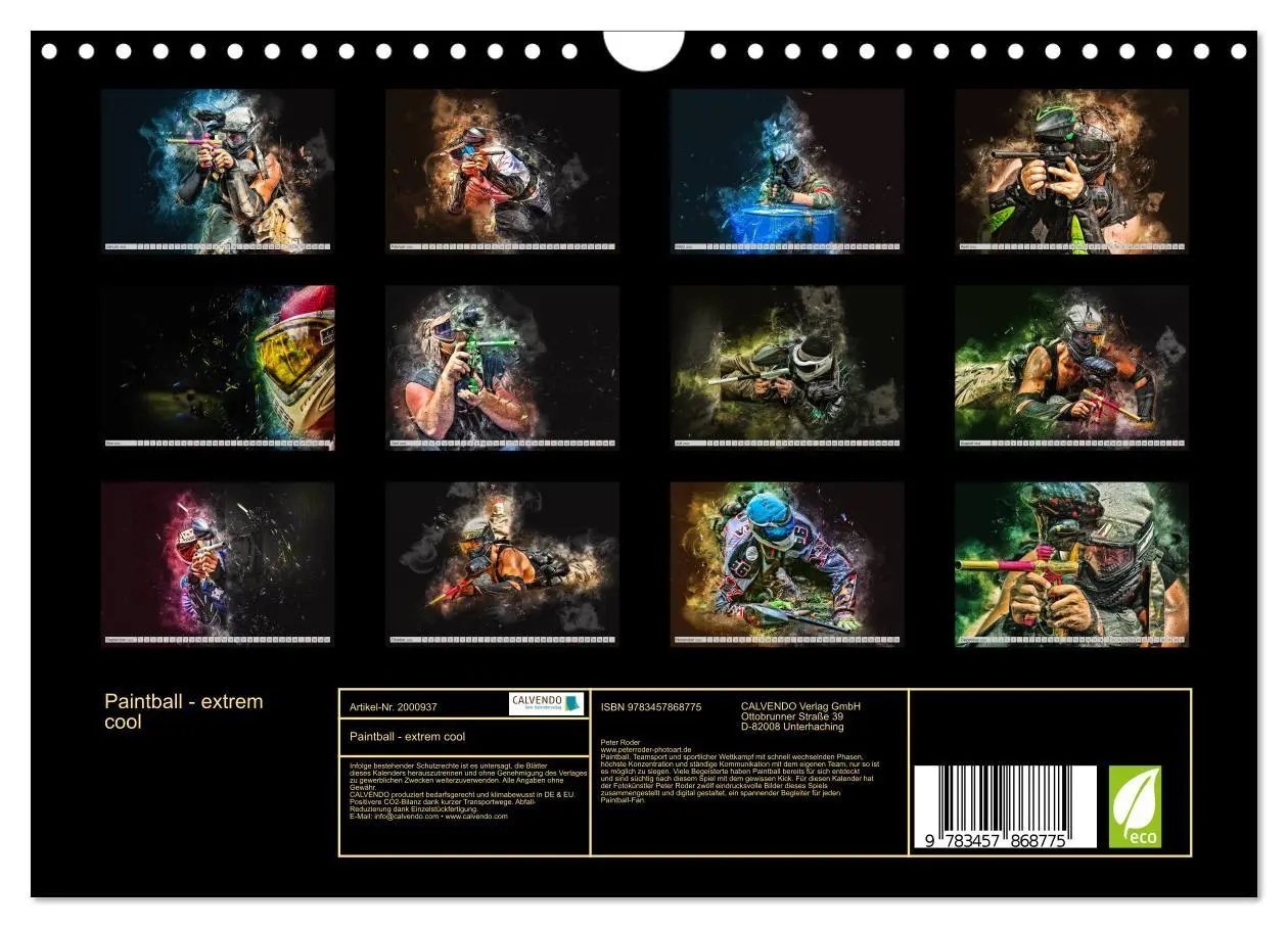 Bild: 9783457868775 | Paintball - extrem cool (Wandkalender 2026 DIN A4 quer), CALVENDO...