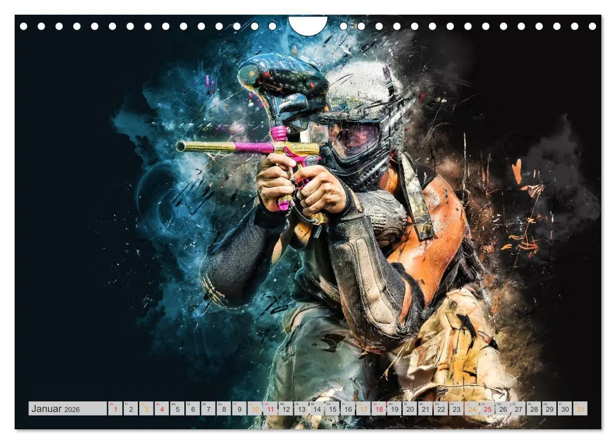 Bild: 9783457868775 | Paintball - extrem cool (Wandkalender 2026 DIN A4 quer), CALVENDO...