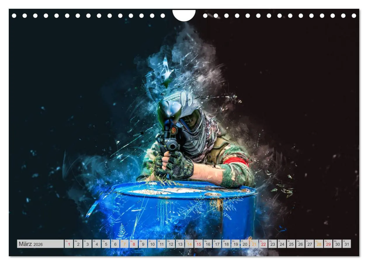 Bild: 9783457868775 | Paintball - extrem cool (Wandkalender 2026 DIN A4 quer), CALVENDO...