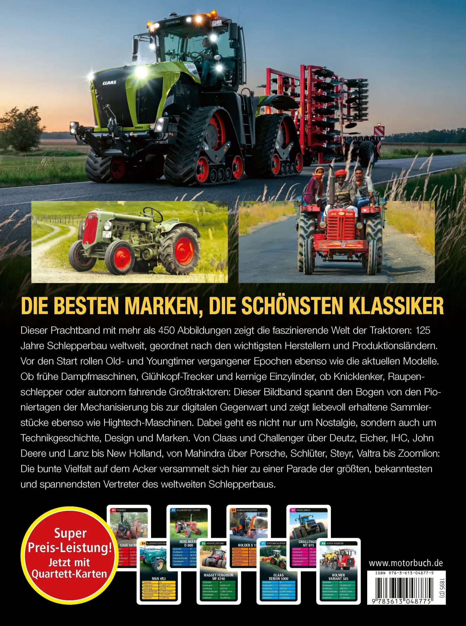 Rückseite: 9783613048775 | Traktoren aus aller Welt | Mit heraustrennbaren Quartett-Karten | Buch