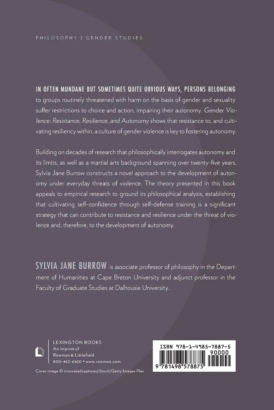 Rückseite: 9781498578875 | Gender Violence | Resistance, Resilience, and Autonomy | Burrow | Buch