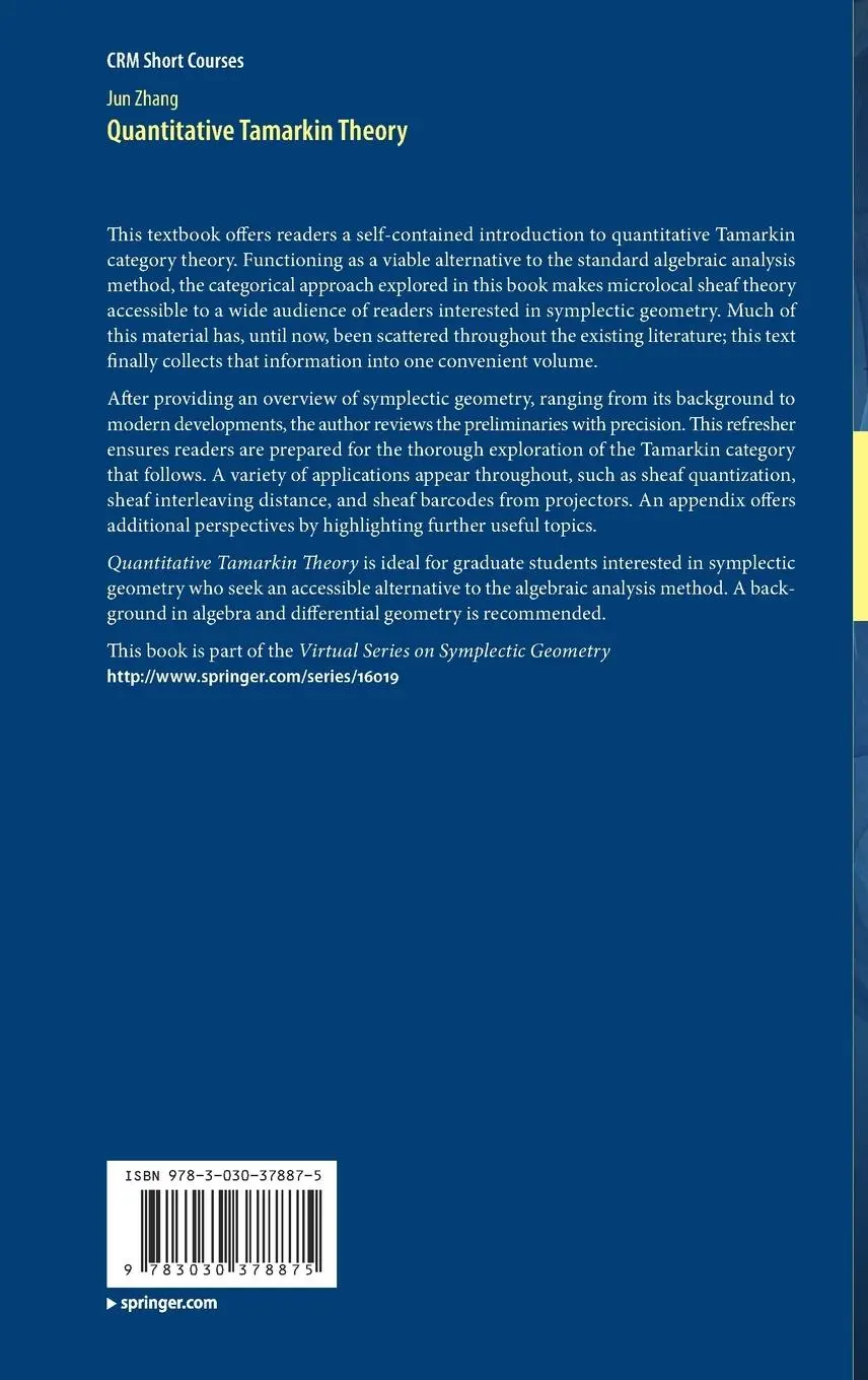 Rückseite: 9783030378875 | Quantitative Tamarkin Theory | Jun Zhang | Buch | x | Englisch | 2020