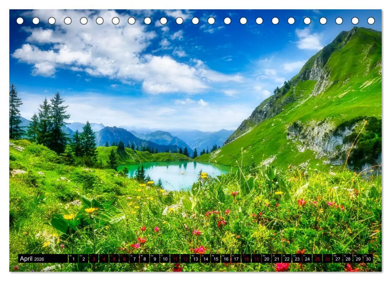 Bild: 9783457618875 | Oberstdorfer Bergwelt (Tischkalender 2026 DIN A5 quer), CALVENDO...