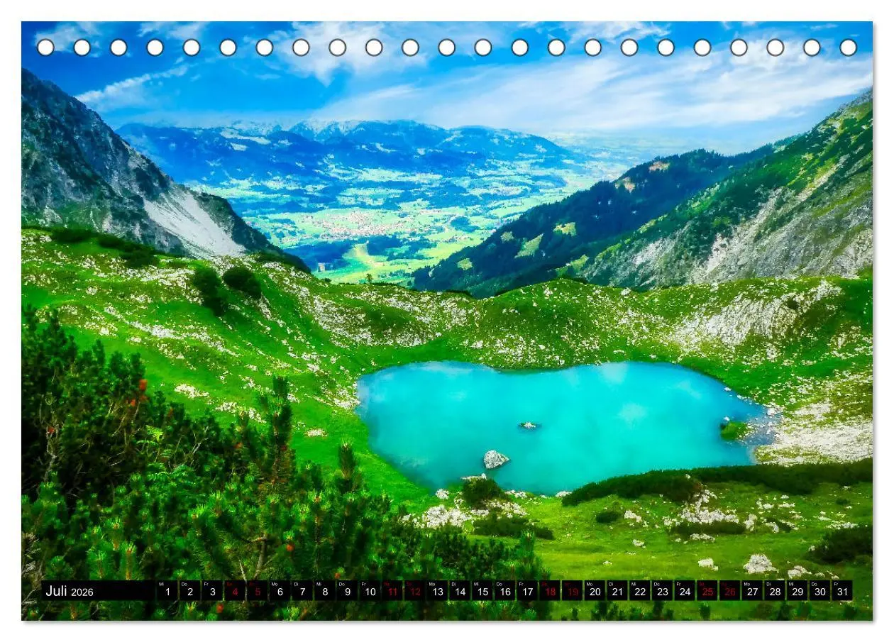 Bild: 9783457618875 | Oberstdorfer Bergwelt (Tischkalender 2026 DIN A5 quer), CALVENDO...