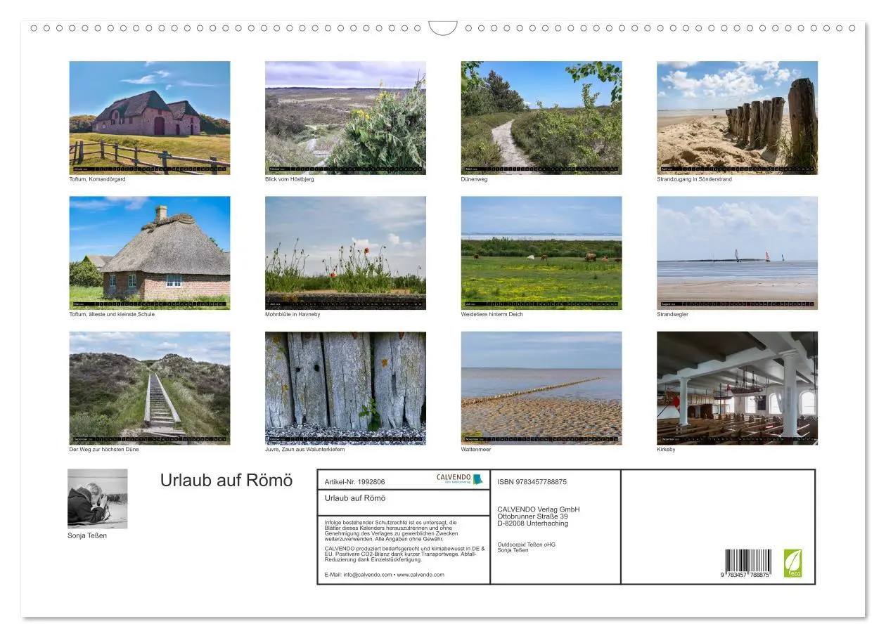 Bild: 9783457788875 | Urlaub auf Römö (Wandkalender 2026 DIN A2 quer), CALVENDO...