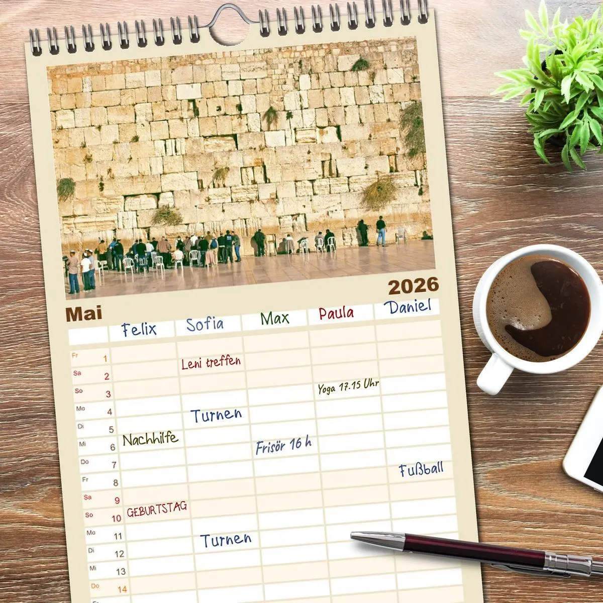 Bild: 9783516498875 | Familienplaner 2026 - Zwischen Tradition und Moderne: Israel mit 5...