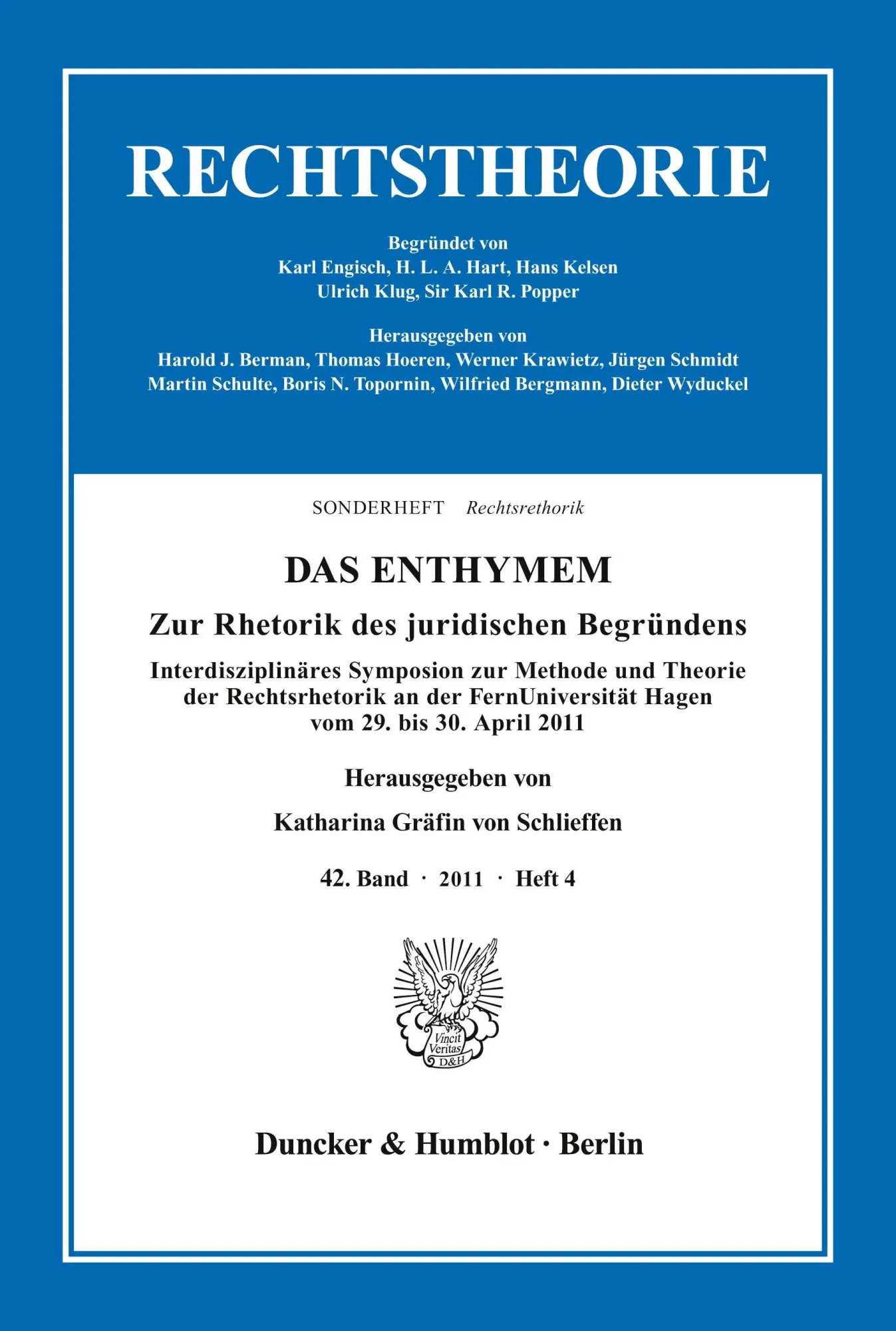 Cover: 9783428138975 | DAS ENTHYMEM. | Katharina Gräfin von Schlieffen | Taschenbuch | IV