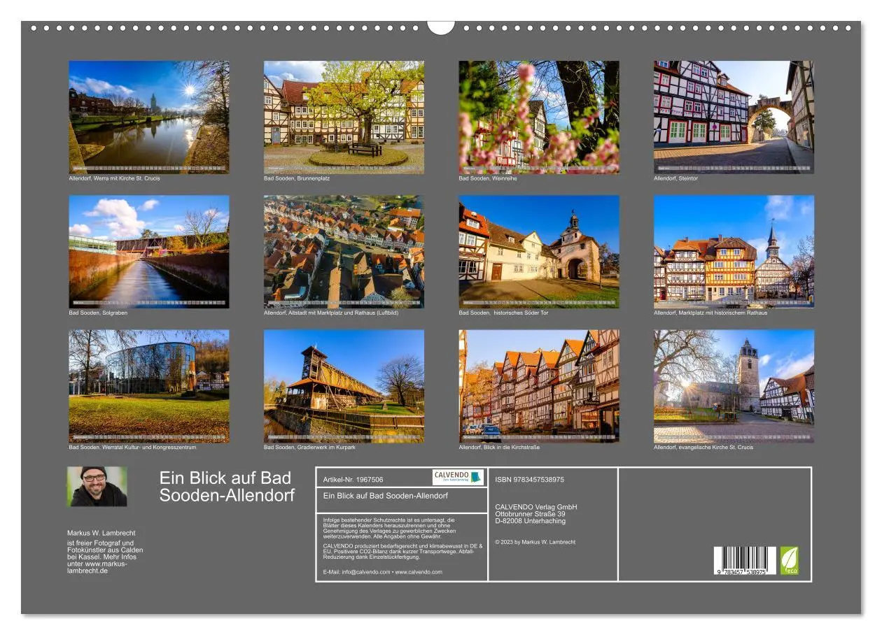 Bild: 9783457538975 | Ein Blick auf Bad Sooden-Allendorf (Wandkalender 2026 DIN A2 quer),...