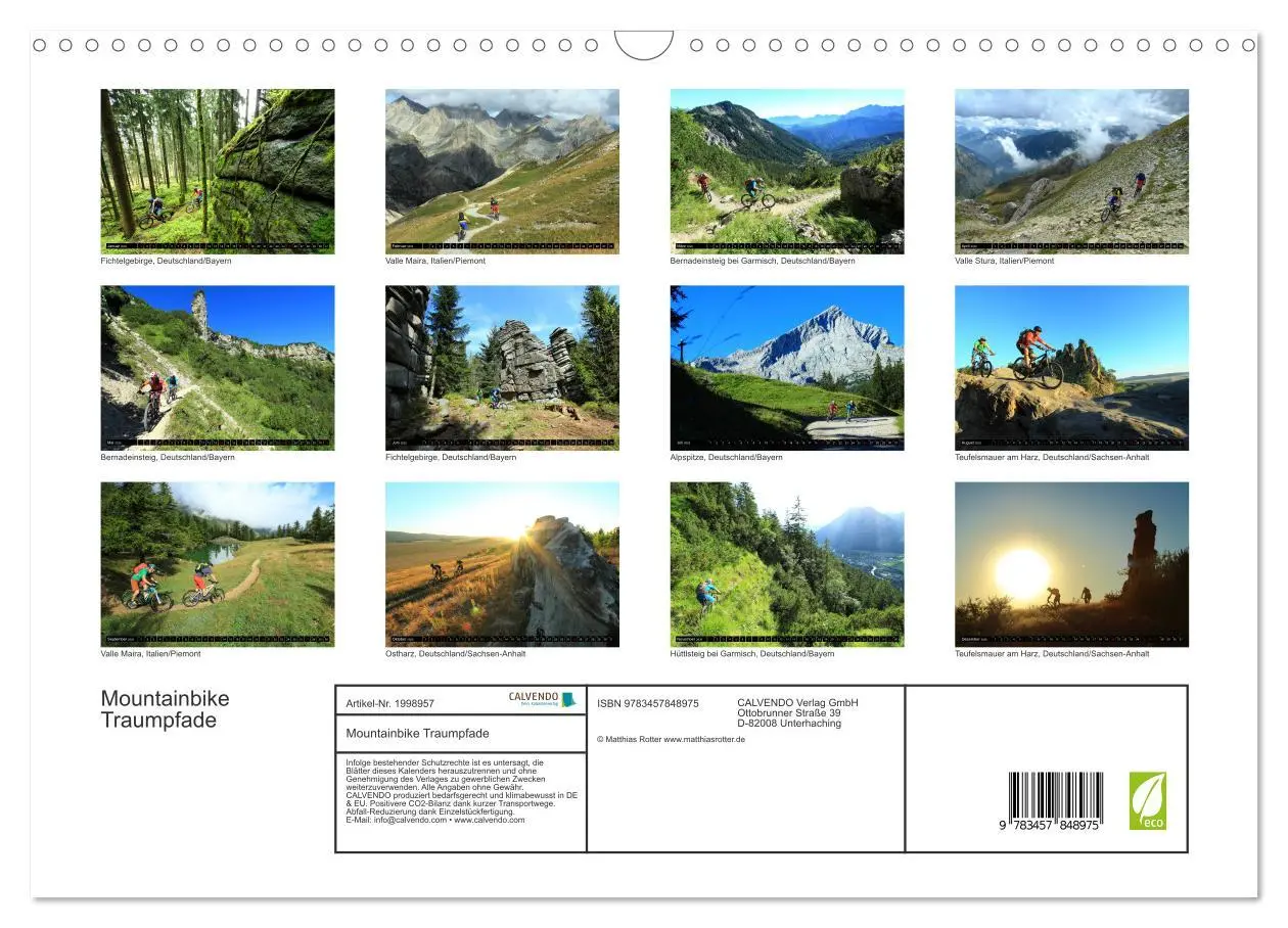 Bild: 9783457848975 | Mountainbike Traumpfade (Wandkalender 2026 DIN A3 quer), CALVENDO...