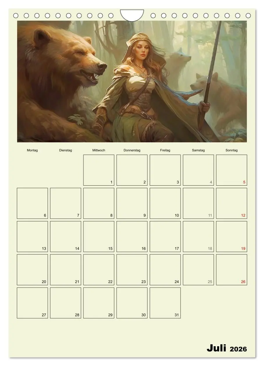 Bild: 9783516318975 | Im Zauberwald. Mystische Fabelwesen (Wandkalender 2026 DIN A4...