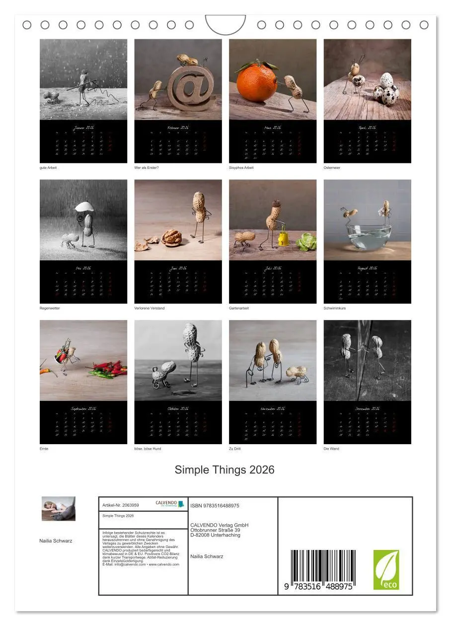 Bild: 9783516488975 | Simple Things 2026 (Wandkalender 2026 DIN A4 hoch), CALVENDO...