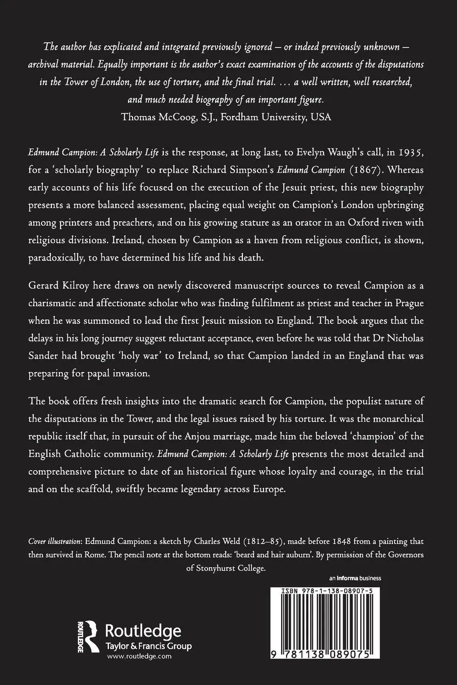 Rückseite: 9781138089075 | Edmund Campion | A Scholarly Life | Gerard Kilroy | Taschenbuch | 2017