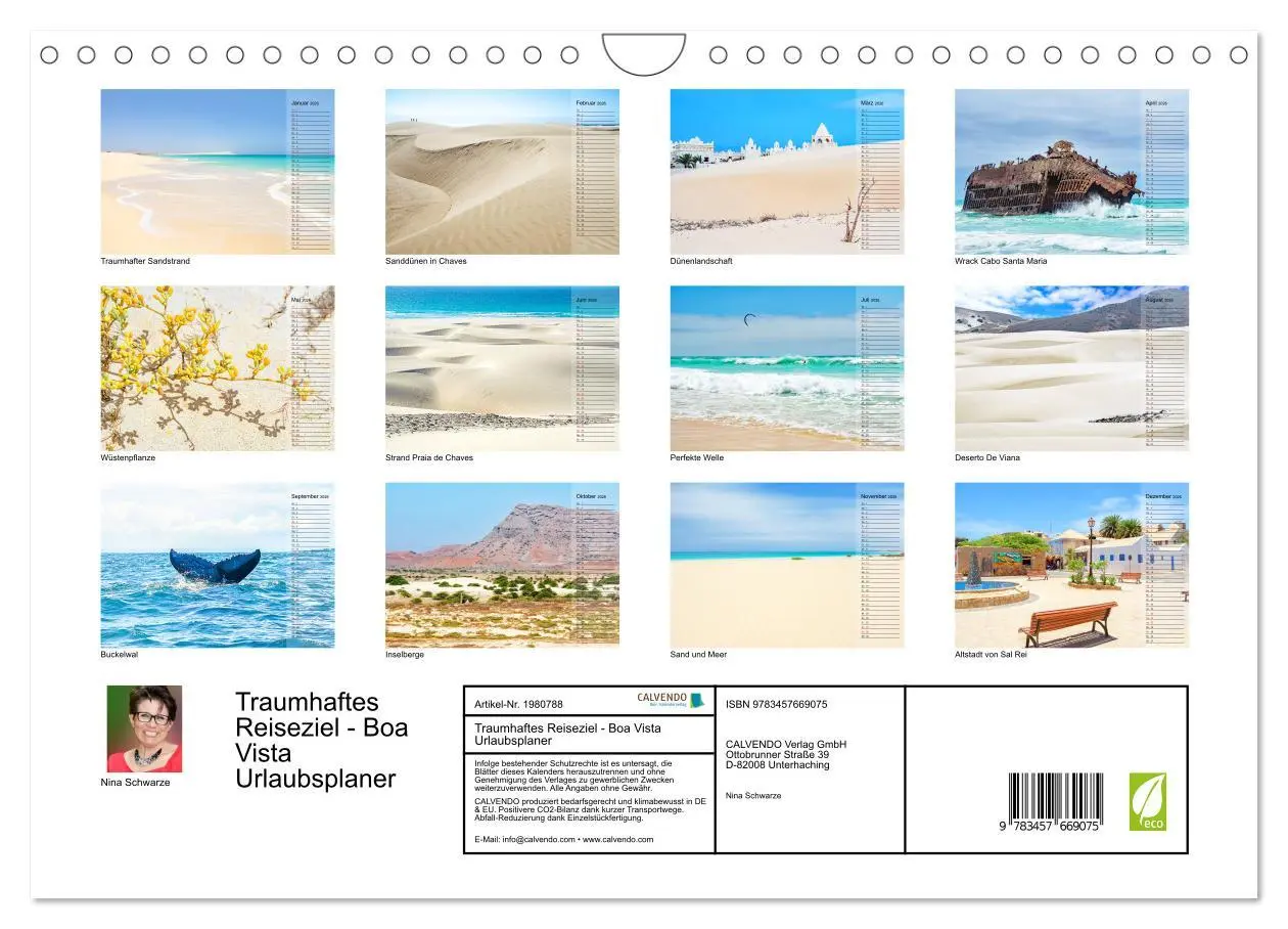 Bild: 9783457669075 | Traumhaftes Reiseziel - Boa Vista Urlaubsplaner (Wandkalender 2026...