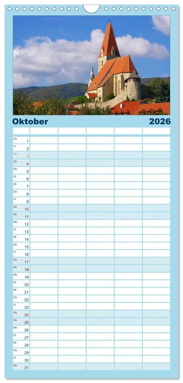 Bild: 9783516519075 | Familienplaner 2026 - Die Wachau - Bezaubernde Orte an der Donau...